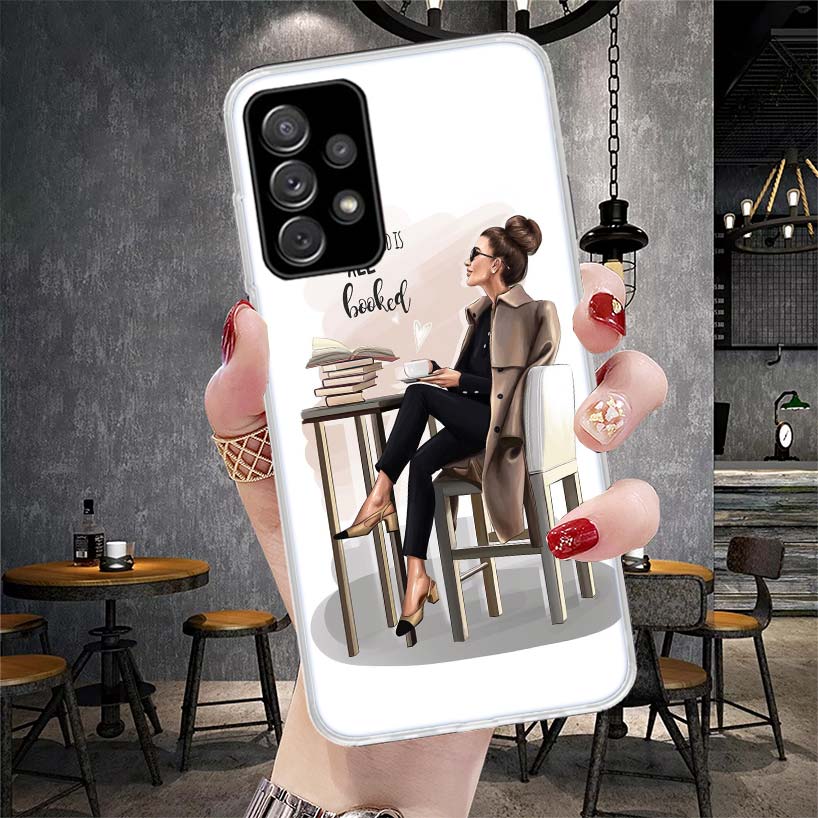 

Девушка Босс Женский Кофе Мягкий Чехол Для Телефона Для Samsung Galaxy A13 A14 A15 A16 A17 A53 A54 A55 A56 A57 A33 A34 A35 A36 A37 A23 A24 A Samsung A14