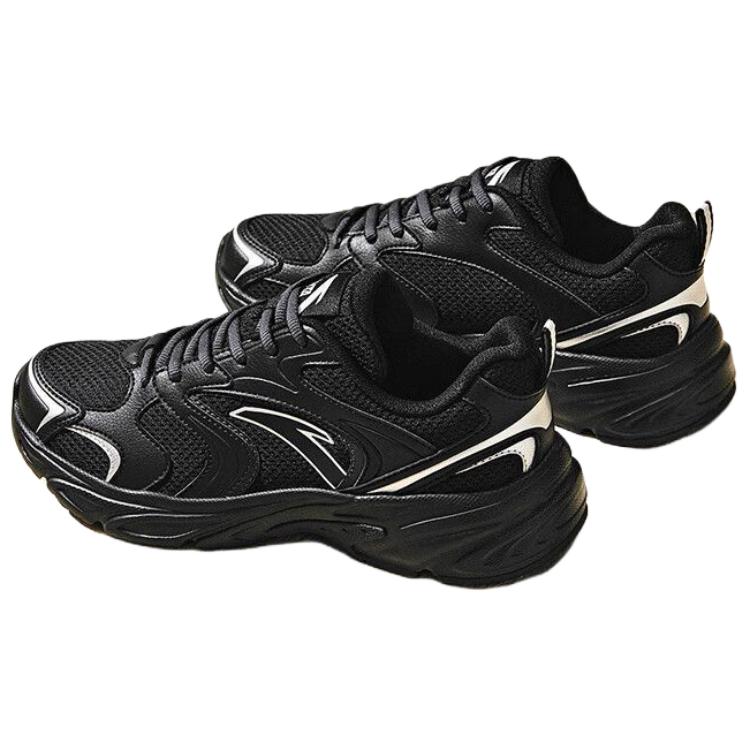 Anta OG800 Simple Fashion Shock Absorbing Non-Slip Breathable Low-Top Casual Shoes Women Casual Shoes Silver Black 922538821-5