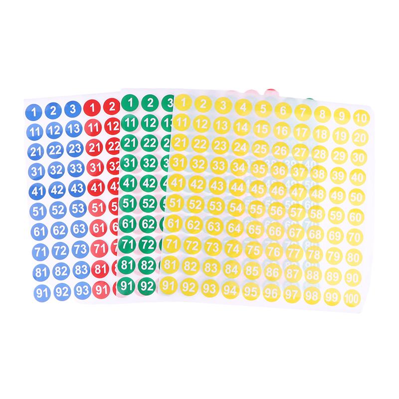 5 listů číselných samolepek 1-100 Etiketa Číselná samolepka Pro DIY řemesla Lepidlo na nehty Láhev s lepidlem Scrapbooking Deník Kancelářské potřeby