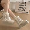 Retro Thick-soled Heightening Snow Boots Winter New Casual Piled Thickened Warm Wool Cotton Shoes