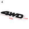 3D Metall Chrom Schwarz Zahlen Buchstaben Logo 4WD Emblem Auto Kotflügel Abzeichen Stamm Aufkleber 4WD Aufkleber Zubehör