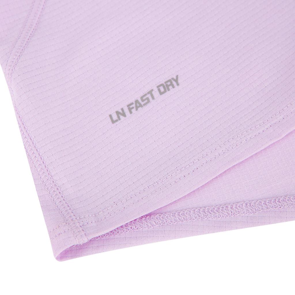 Li-Ning Fashionable Breathable Short Sleeve Sports Leisure T-Shirt Women tops Cool-Purple ATSW414-12