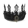 Goth Headband Witch Crown Headpiece Goth Crown Black Queen Crown Gothic Crown Black Queen Tiaras baroque Crown