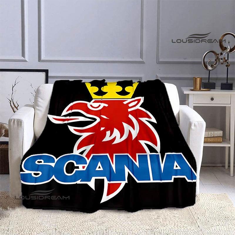 

Плед з принтом логотипу Scania Дитячі теплі пледи м який та комфортний плед плед для пікніка подарунок на день народження 180x230cm