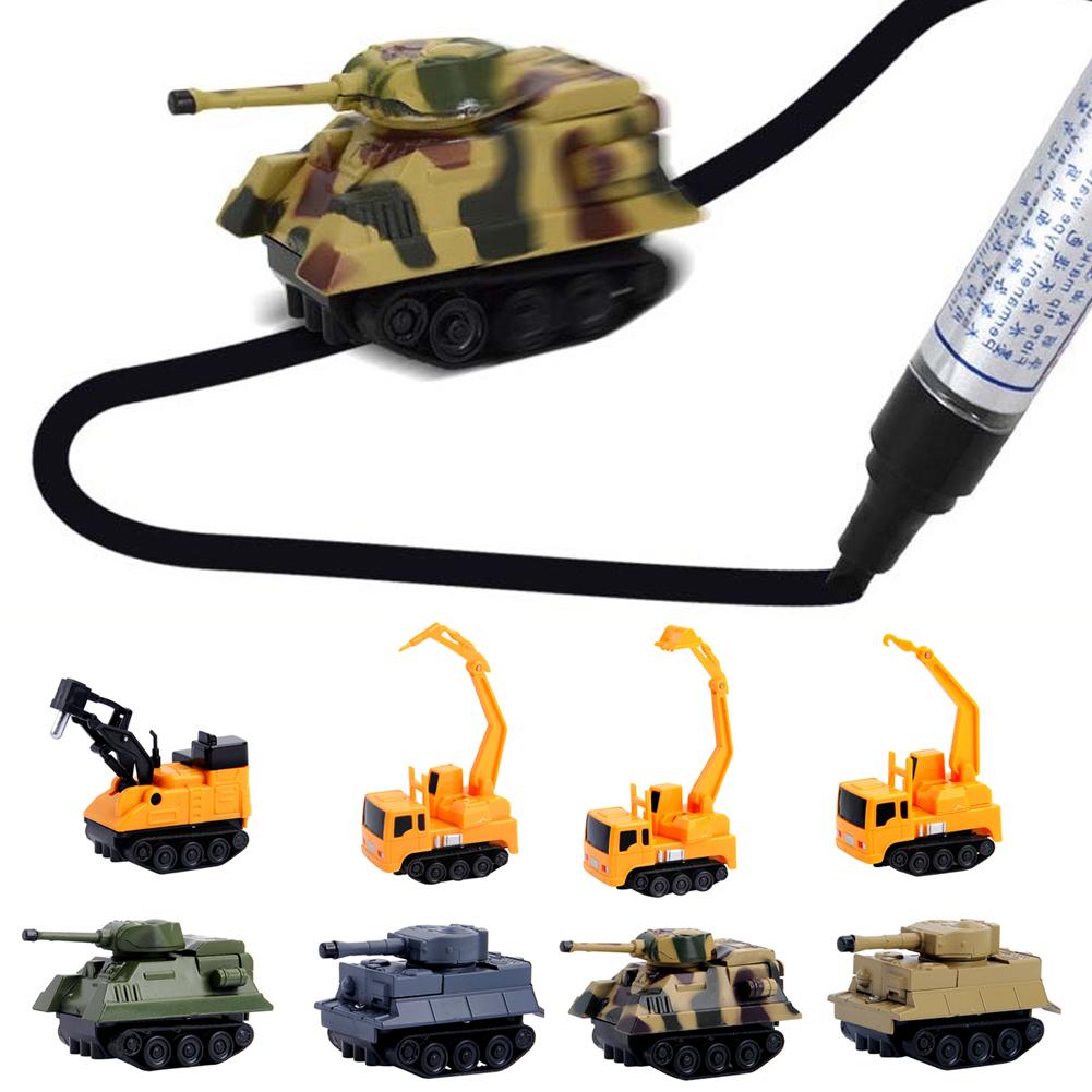 Line Following Robot Induction Educational Inductive Toys Car Truck Machine Follower Diy Diecast Vehicle Toy Magic Pen