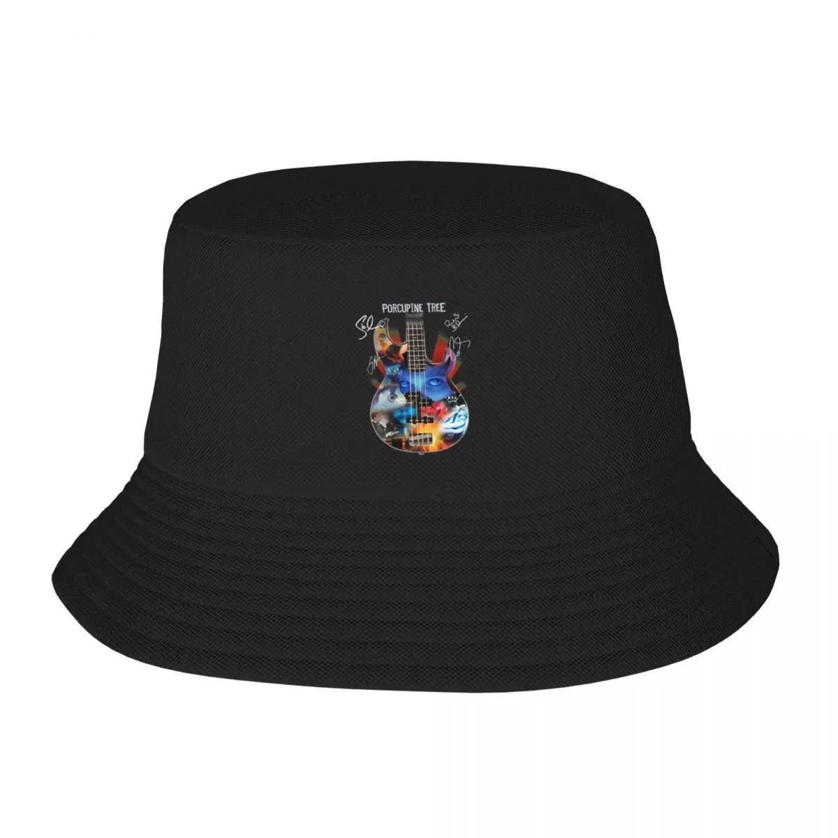 

Porcupine Treerock Band Guitar Signature Gift For Unisex and Women Gift For Fans Christmas Day Bucket Hat Sunscreen Unisex Womens