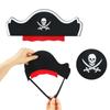 20pcs Pirate Eye Patches Captain Hat Set Skull Print Halloween Cosplay Adult Dress Up Felt One Eye Decoration Theme Party Props