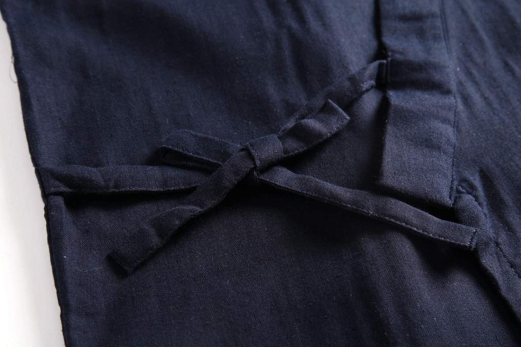 SISOFTLY Rukáv Jinbei Jednobarevný Podzim Zima Jaro Léto Dvojitá Gáza Sada Pratelné Letní Kimono Samue Shijira Vazba Pyžamový Set [SISOFTLY] Pánský 3/4