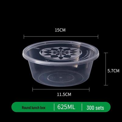 Disposable Round Plastic Takeaway Food Containers with Lids