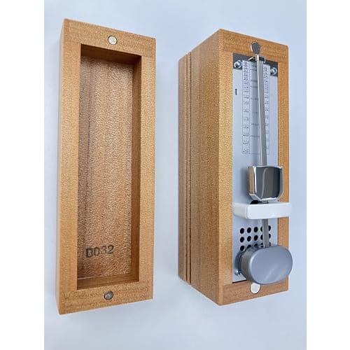 Nikko Advance 334 Mini Wooden Metronome, Natural, Made in Japan, with Soft Case