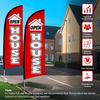 2 Pack Real Estate Agent Flags, 8FT Open House Signs with Flagpole Kit, Ground Stake, Windless Open House Supplies Flag Banner for Events,