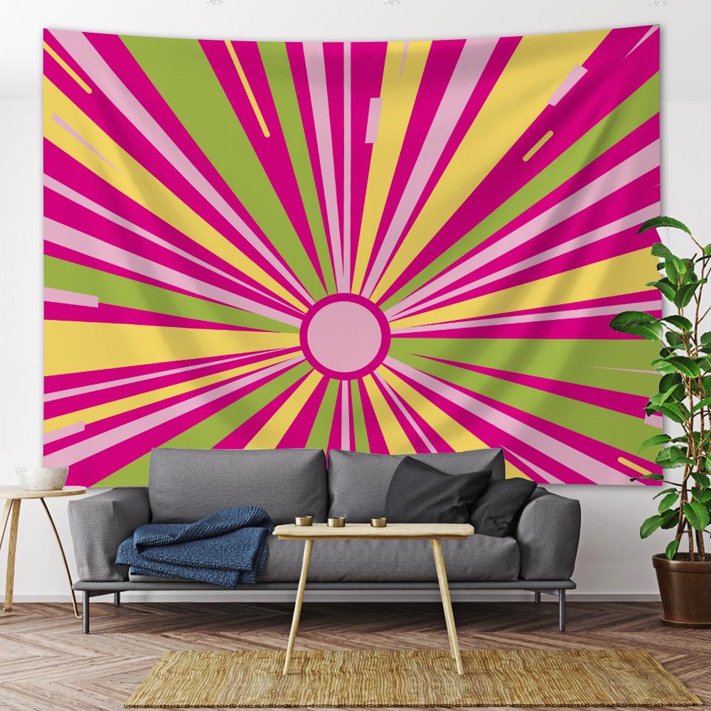 

Скандинавский богемный гобелен с принтом гор и заката для дома, гостиной, спальни, Настенный декор, тканевый гобелен 100x75cm