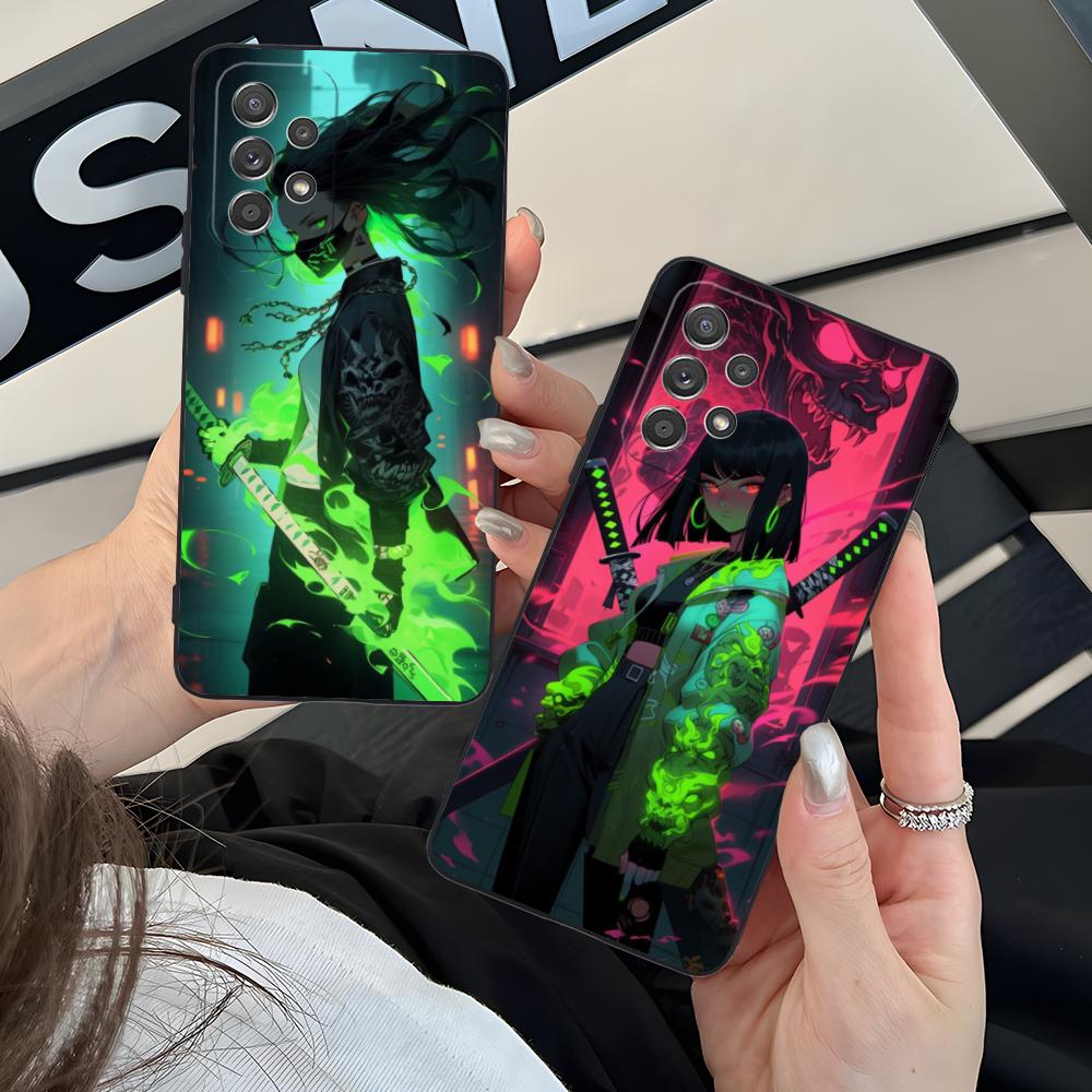 Anime Girl Mobile Phone Case for Samsung Galaxy M55 54 42 35 34 33 32 23 22 15 14 13 12 F55 5G Colorful Cover Smartphone