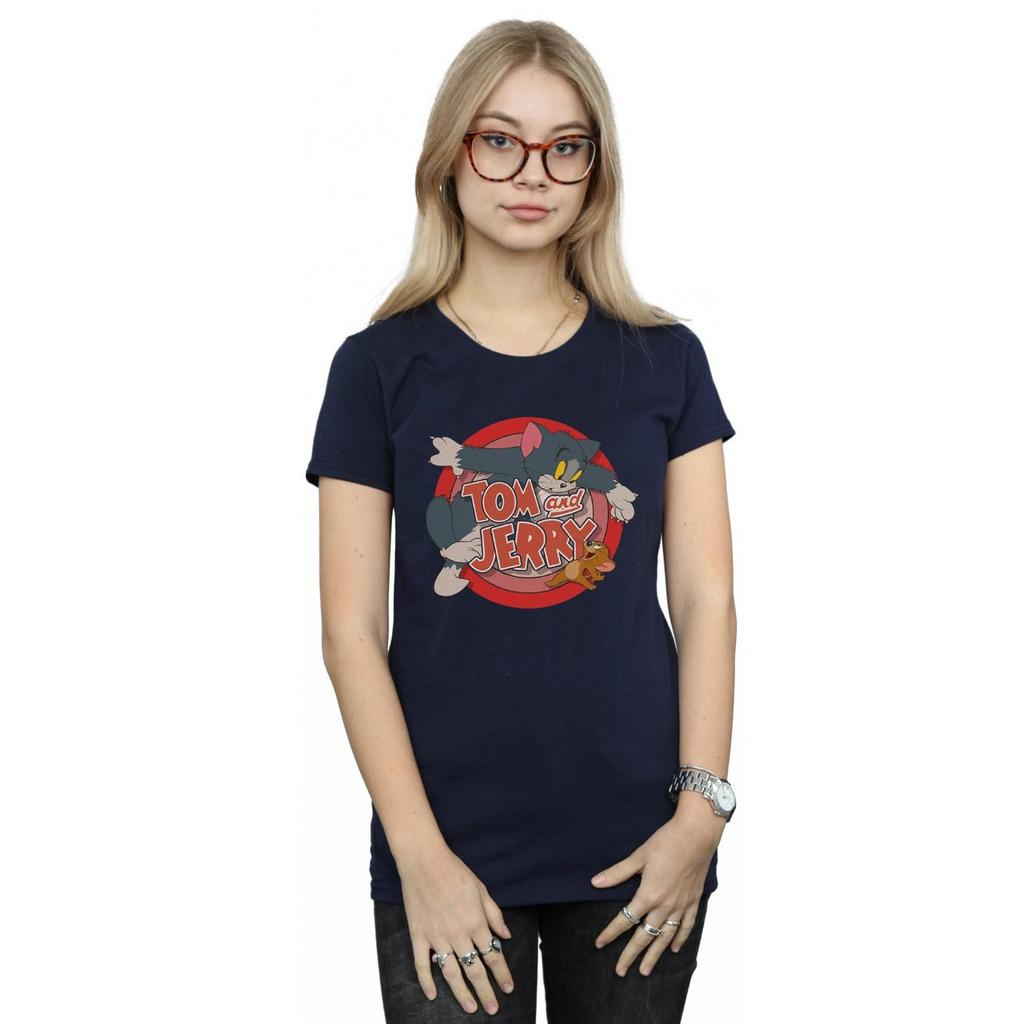Tom and Jerry Damen/Damen Catch Baumwoll-T-Shirt