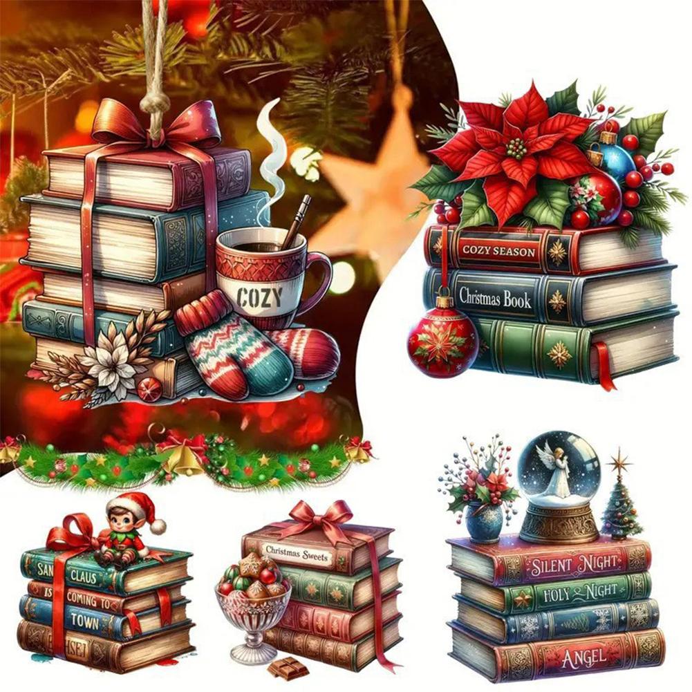 36/45pcs Christmas Tree Ornaments Christmas Wooden Pendants Xmas Tree Hanging Ornament for Christmas Tree Decorations