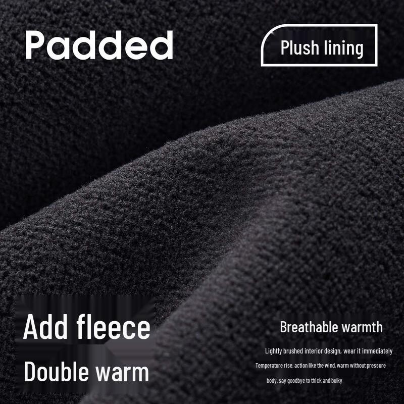 NVG·YOUNG Men's Fleece-Lined Winter Straight-Leg Outdoor Casual Pants