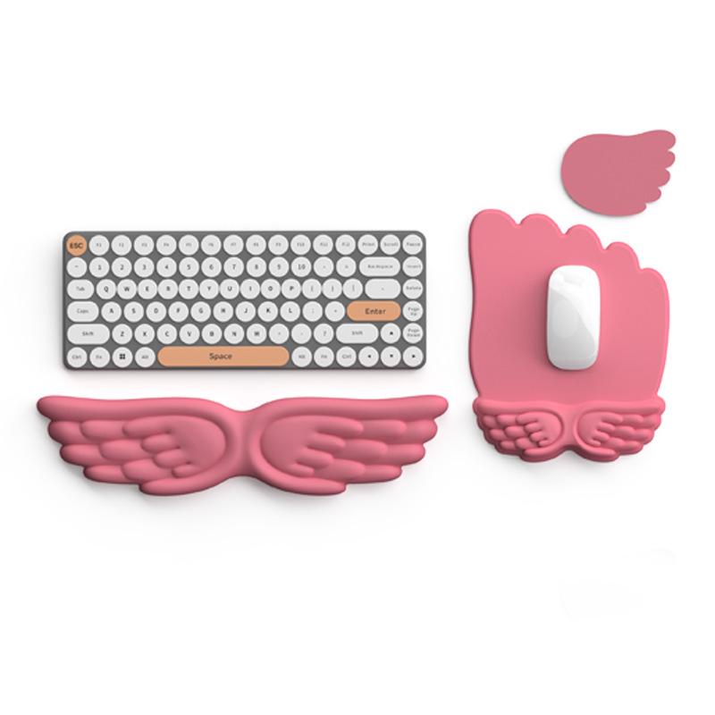 Silikon-Memory-Schaum-Handgelenkauflage für Maus und Tastatur mit Handyhalter