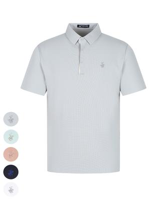 BHPOLOCLUB Men'S Summer Metallic Line Minimal Polo Shirt 5 Colors Ts204