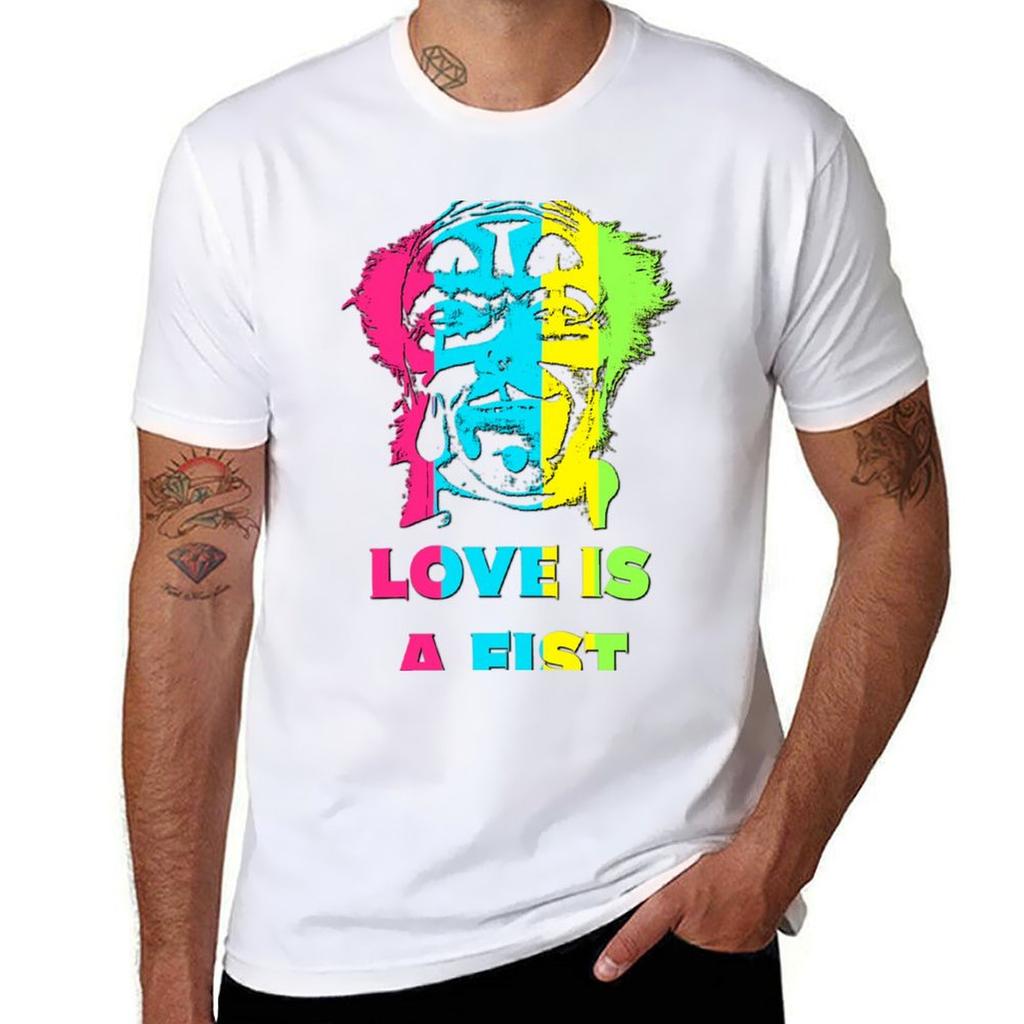 Love Is A Fist Tshirt No Iron Casual Short Sleeve Top