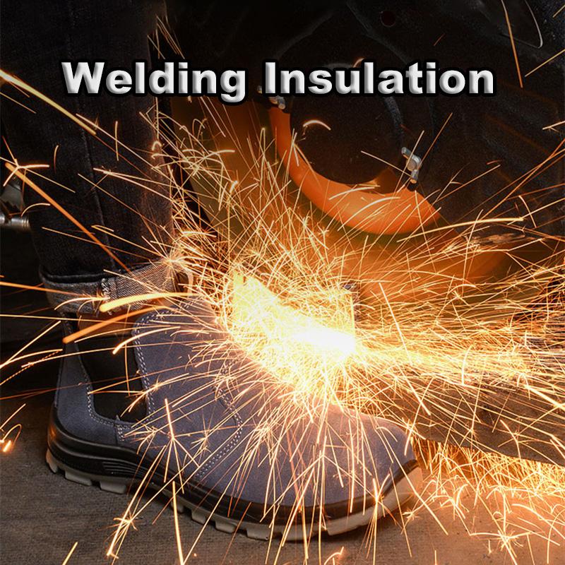 Oulylan Wear Resistant Steel Toe Work Sneakers Men Breathable Industrial Safety Shoes Lightweight Anti-smash Protection Footwear