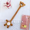 White Color Long Neck Rabbit Plush Keychain Funny Design Panda Plush Pendant  Backpack Accessory