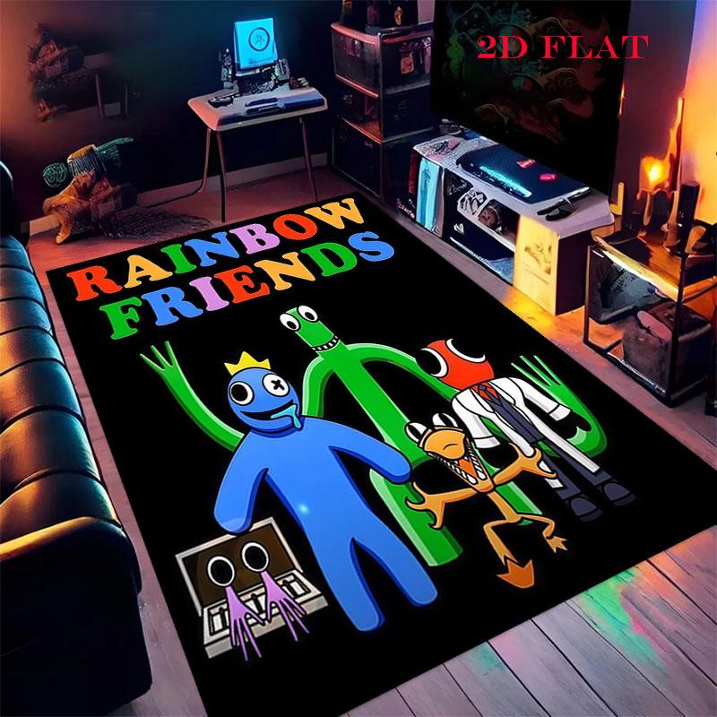 Rainbow Friends Force Carpet Rug for Living Room Bedroom Home Sofa Decoration,Kids Play Nonslip Floor Mat