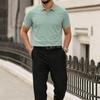 Men Short Sleeve Polo Shirt Classic Lapel Collar Casual Solid Color Lightweight Breathable Summer Tee Top for Daily Wear
