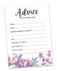 Inkdotpot Advice For The BrideA  CardsA  Set Of 50A  FloralA  Bridal Shower Activity