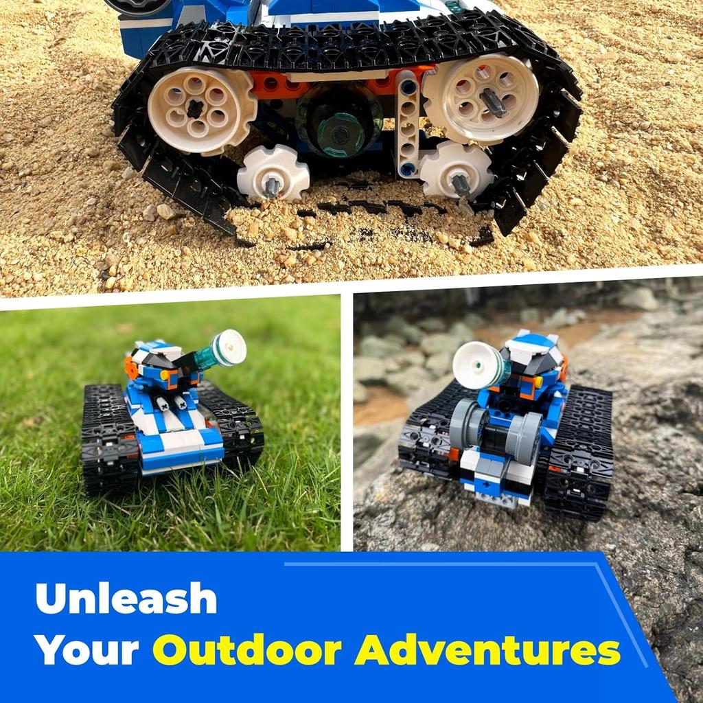 Robot J Creative Robot Building Kit, 6-in-1 Programmable App Remote Control Robot/Tank STEM Learning Toy, Educational Coding Gifts for 7-8 8-12 Years
