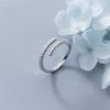 925 Sterling Silver Rings for Women Couple Minimalist Handmade Simple Zircon Ring Party Jewelry Gift Prevent Allergy