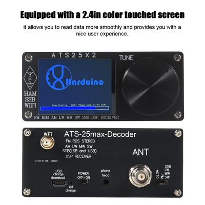 2.4-inch Touched Screen Radio Receiver Full Band Radio Receiver Decoding Function WiFi Function
