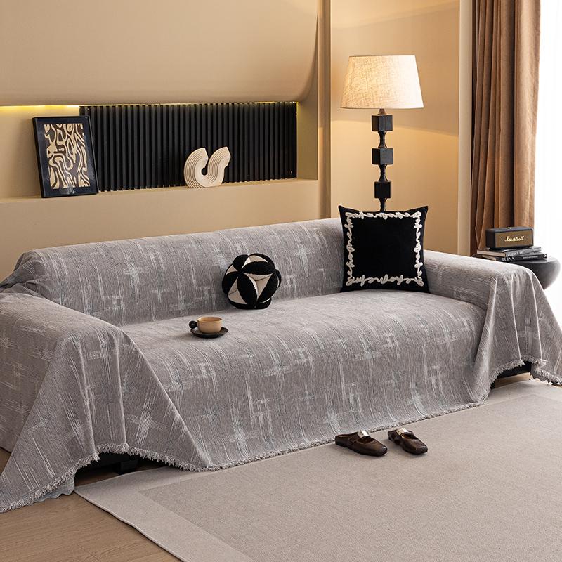 Home Bankhoes Met Kwastjes Woonkamer Banken Deksel Bankhoes Zitting 3-zits Bank Deksel Beige