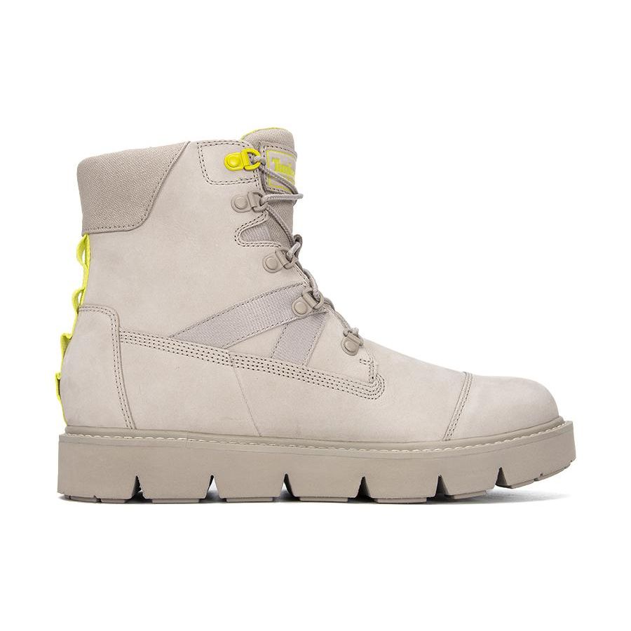 Timberland Top Layer Cowhide Leather Warm Wear-Resistant Increased Height Short Boots Outdoor Men boots Gray A5NPGK51