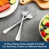 Dinner Forks Set of 6 Food Grade Stainless Steel Silverware Forks Mirror Finish Salad Forks, Use for Home,Kitchen or Restaurant, 8 Inches