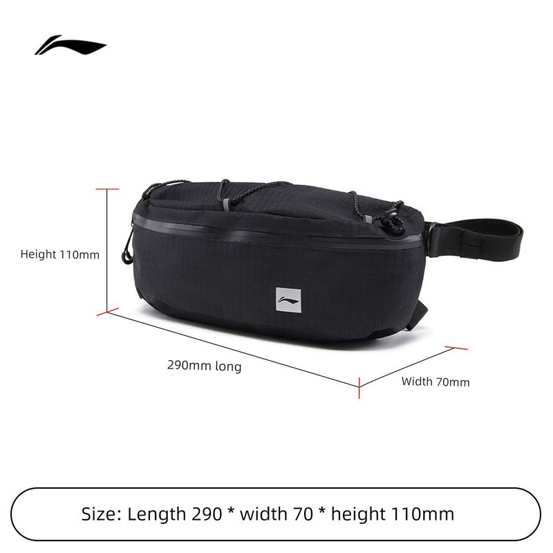 

Li Ning Waist Bag Men s and Women s Bags Official Flagship Store Genuine Goods Outdoor Fitness Series Reflective Casual Easiest for Match Sports Bag Black All yards