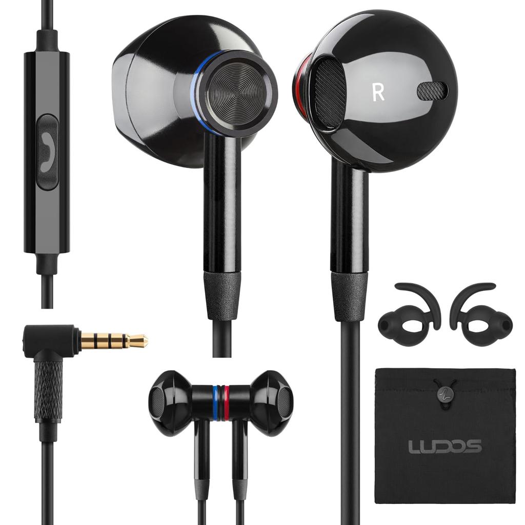 LUDOS NOVA Wired Earphones with Microphone Noise Isolation
