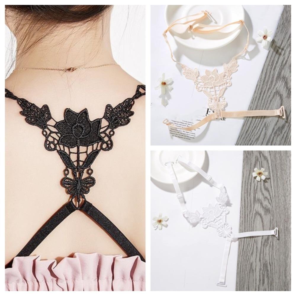 3Pcs Butterfly Bra Shoulder Straps Cross Lace Bra Straps Beauty Back Bra Straps  Lingerie Accessory