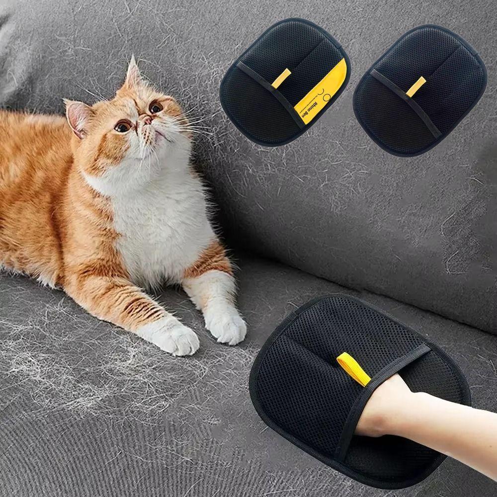 2PCS/SET Multi-functional Static Dedusting Brush Double-sided Removing Gloves  Puppy