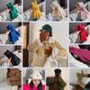 Solid color gloves, winter women's dew finger mobile phone touch screen wool knitting thickened warm couple fashion wholesale