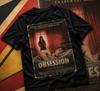 Tričko Obsession: Unisex grafické tričko s motivem vintage hororového filmu
