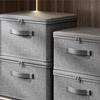 Modern Cloth Storage Container With Easy Access Lid Fabric Storage Bin For Seasonal Clothing And Household Items