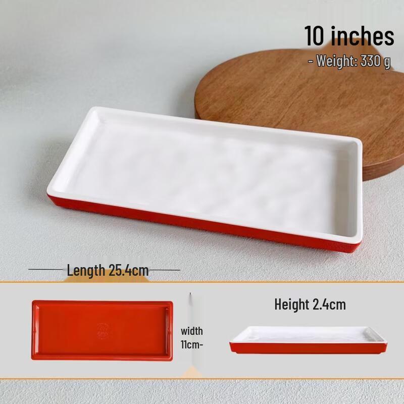 ZISIZ Melamine Two-Tone Divided Serving Plate