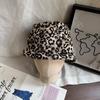 Niche Designer Leopard Print Pleated Bucket Hat Women's Spring Summer Retro Fashion Personalized Basin Hat Sun Bucket Hat