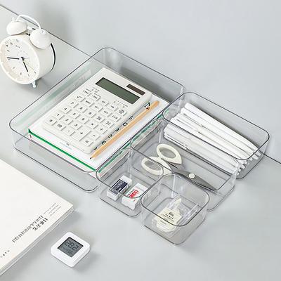 Průhledný organizér do zásuvky Průhledný dělič zásuvky Úložný box Koupelnový organizér na make-up Kuchyňský organizér na nádobí Krabice