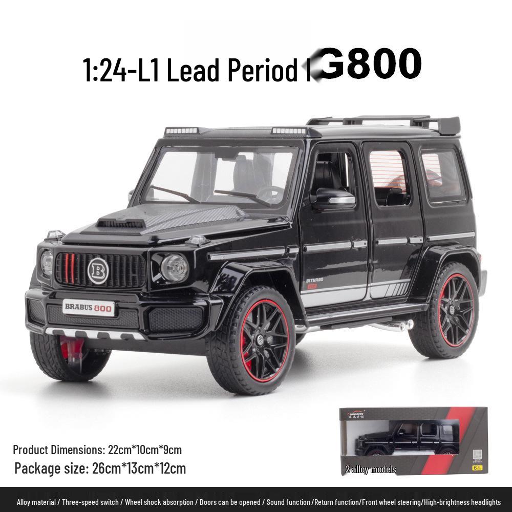 Boxed 1:24 Brabus G800 Toy Car with Sound, Light, and Pull-back Opening Doors Model