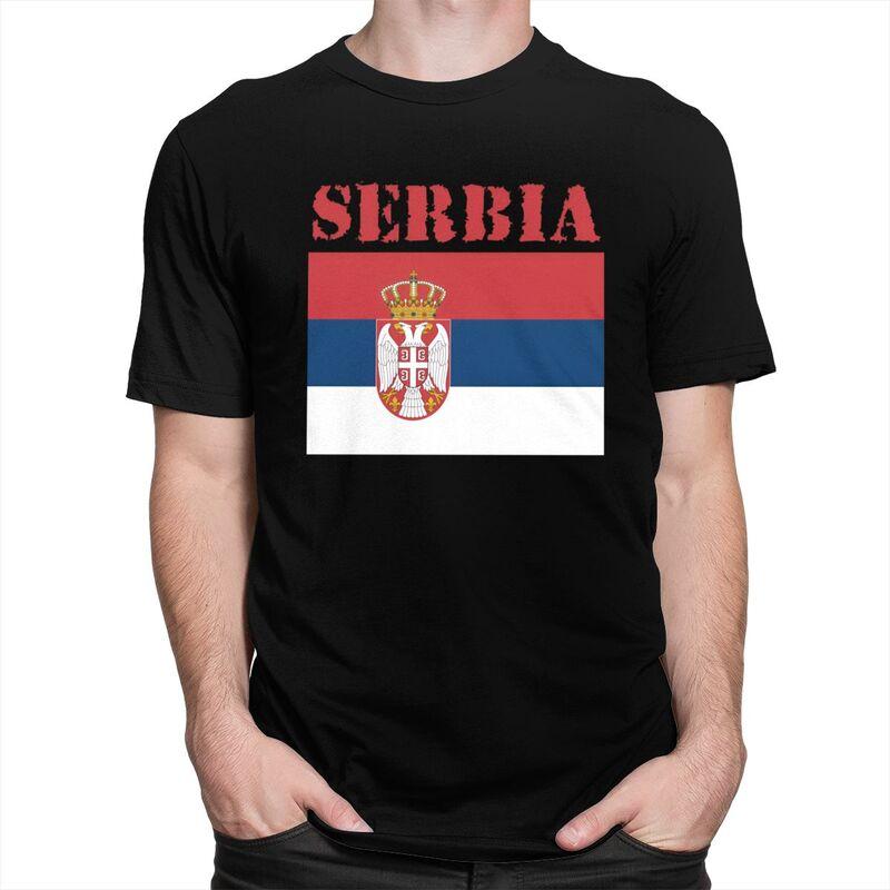 Custom Mens Serbia Flag T Shirt ShortSleeve Cotton Tshirts Tshirt Casual Tees Clothing