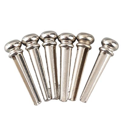 6 Stück Messing Stegstifte Saitenstifte Teile für Folk Gitarre Instrument Zubehör