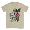 Vintage Palestine Map Dome of the Rock T-Shirt Summer Harajuku T-Shirts Men Cotton O Neck Oversize Clothing Y2K Casual Tshirt