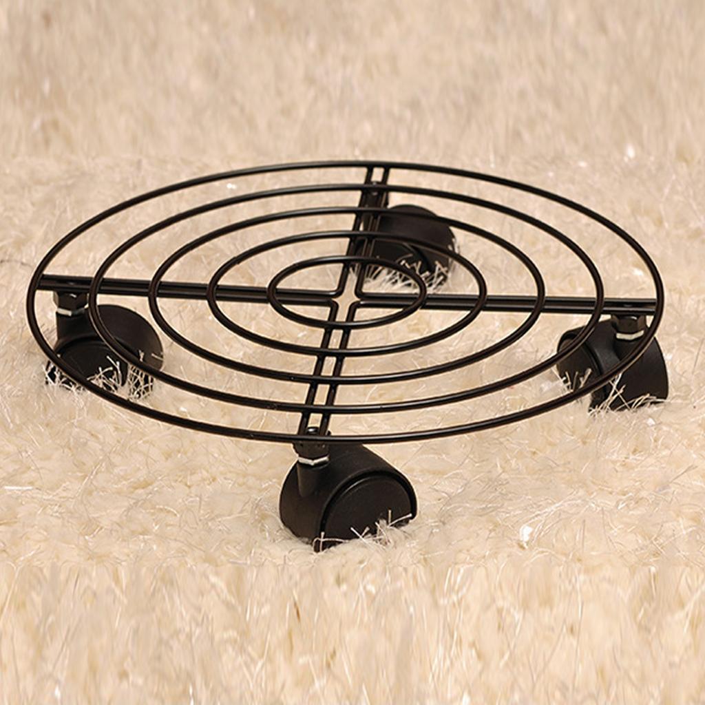 Suporte com Rodas para Vaso de Flores Capacidade de Carga 50kg Ferro Prevenção de Ferrugem Carrinho para Plantas Fácil de Mover com