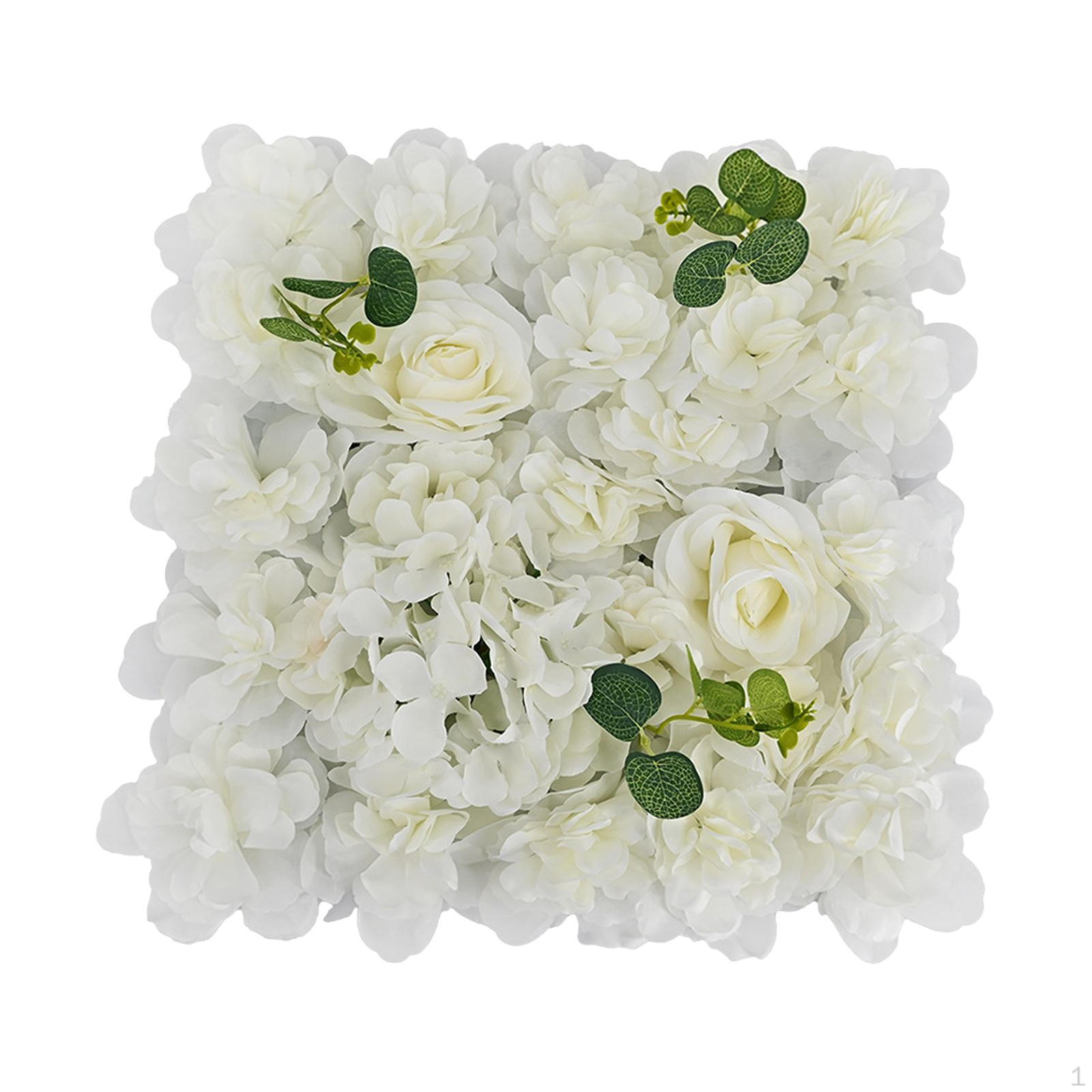 

Artificial Flower Panel Floral DIY Valentines Day Decor Rose Backdrop Background for White